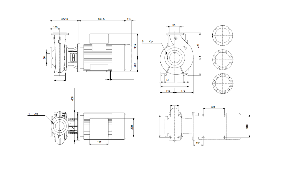 GRUNDFOS Einstufige Blockpumpe NB 65-200/217 Art. 96529336