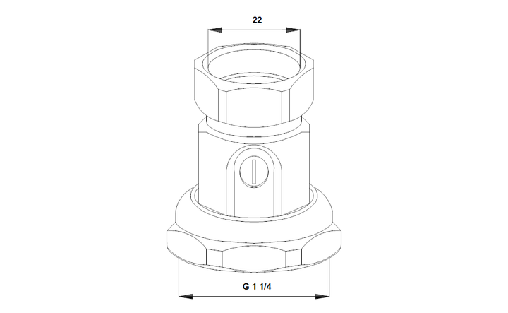 GRUNDFOS Mechanisches Zubehör Anschlussstück mit Kugelventil Art. 519801