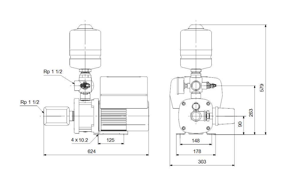 GRUNDFOS Druckerhöhungsanlagen CMBE 10-54 I-U-C-C-G-C Art. 98563731