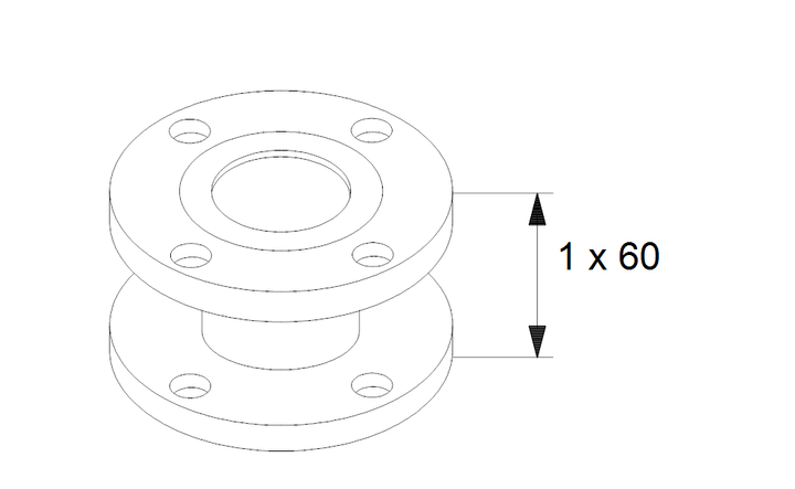 GRUNDFOS Mechanisches Zubehör Adapter A50-60 DN 50 PN 16 Art. 549824