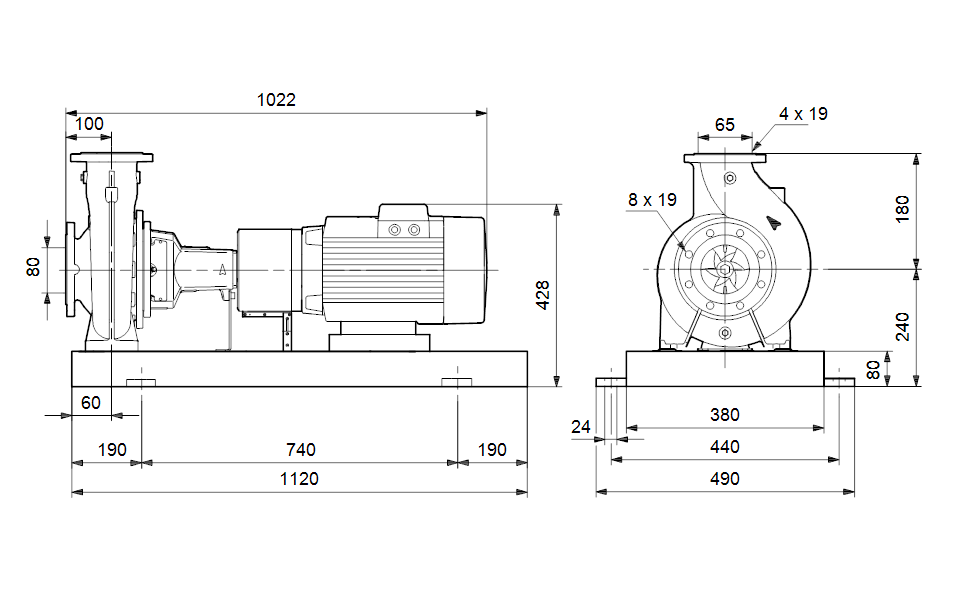 GRUNDFOS Normpumpe NKE 65-125/127 Art. 96600652