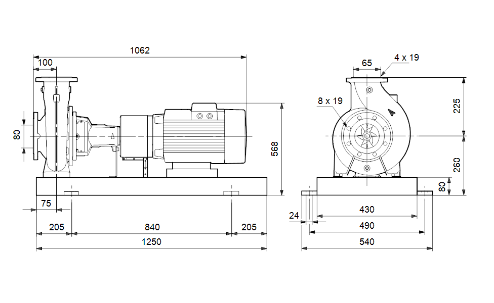 GRUNDFOS Normpumpe NKE 65-200/162 Art. 96629245