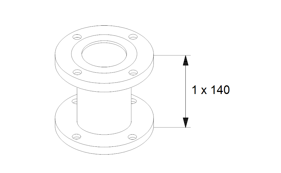 GRUNDFOS Mechanisches Zubehör Adapter A80-140 DN 80 PN 10 Art. 569827