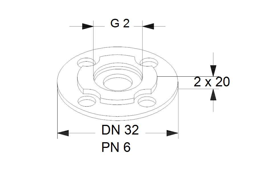 Grundfos Adapter A15 2"xDN 32 PN 6 Nr. 535054