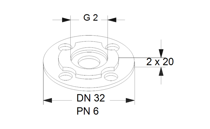 Grundfos Adapter A15 2"xDN 32 PN 6 Nr. 535054