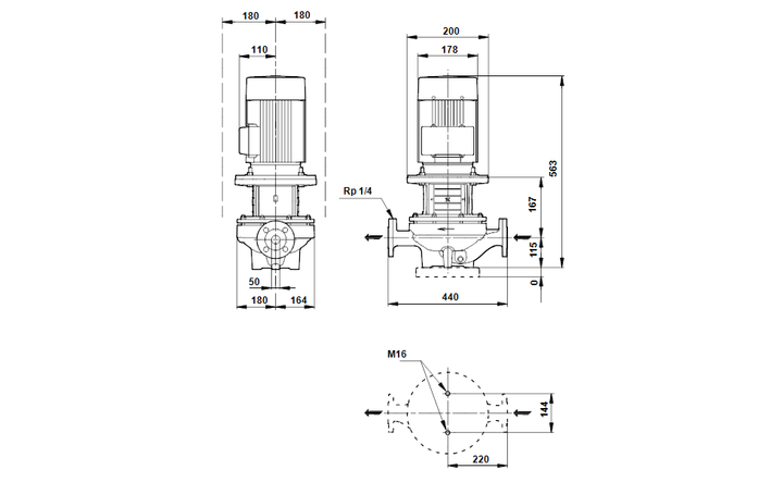 GRUNDFOS Einstufige Inlinepumpe TP 50-110/4 A-F-A-BAQE Art. 96087106