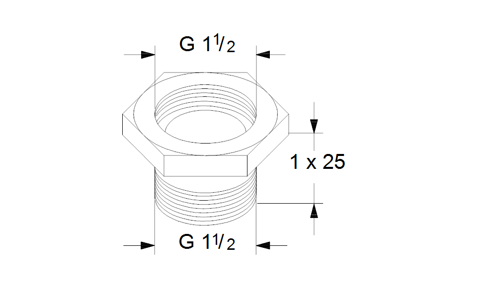GRUNDFOS Mechanisches Zubehör Adapter A5 1 1/2"x1 1/2" PN 10 Art. 535044