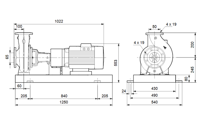 GRUNDFOS Normpumpe NKE 50-200/181 Art. 96600604