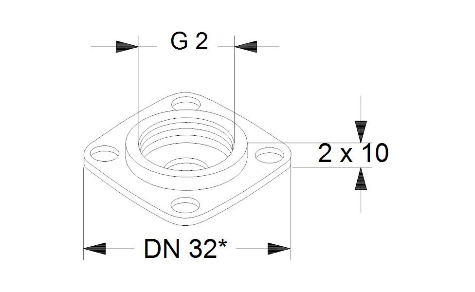 Grundfos Adapter A22 2"xDN 32 PN 6 Art. 535115