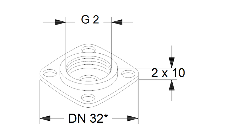Grundfos Adapter A22 2"xDN 32 PN 6 Art. 535115