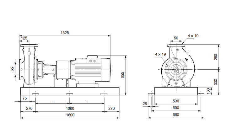 GRUNDFOS Normpumpe NK 50-315/300 Art. 95107069