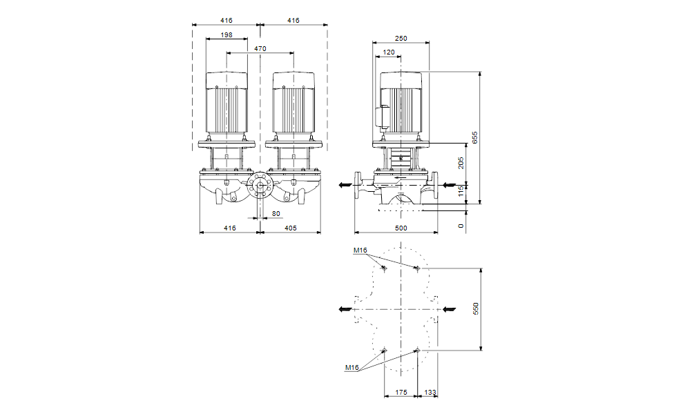 GRUNDFOS Einstufige Inlinepumpe TPD 80-150/4 A-F-A-GQQE Art. 96108886