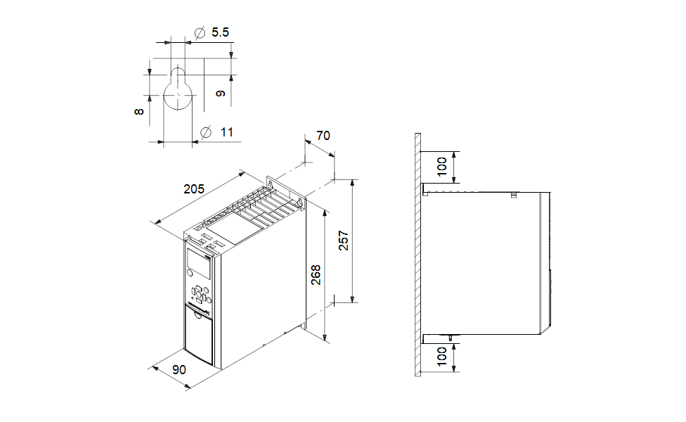 GRUNDFOS Elektrisches Zubehör ZUM VERGLEICH HINZUFÜGEN TEILEN CUE 3X380-500V IP20 0.75KW 2.4 Art. 96754676