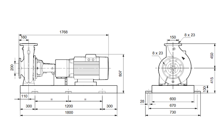 GRUNDFOS Normpumpe NK 150-400/343 Art. 95107188