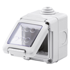 Gewiss Aufputzgehäuse für Geräte, 2 Module, IP55, grau