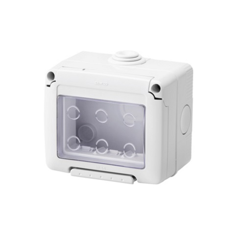 Gewiss Aufputzgehäuse für Geräte, 3 Module, 99 x 82 x 65 mm, IP55
