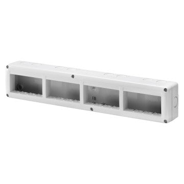 Gewiss Aufputzgehäuse für Geräte, 16 Module, IP40, grau