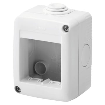 Gewiss Aufputzgehäuse für Geräte, 2 Module, IP40, grau
