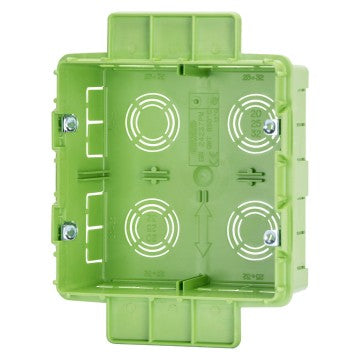 Gewiss Hohlwand-Gerätedose, 8 Module (4+4), 131 x 129 x 53 mm, grün