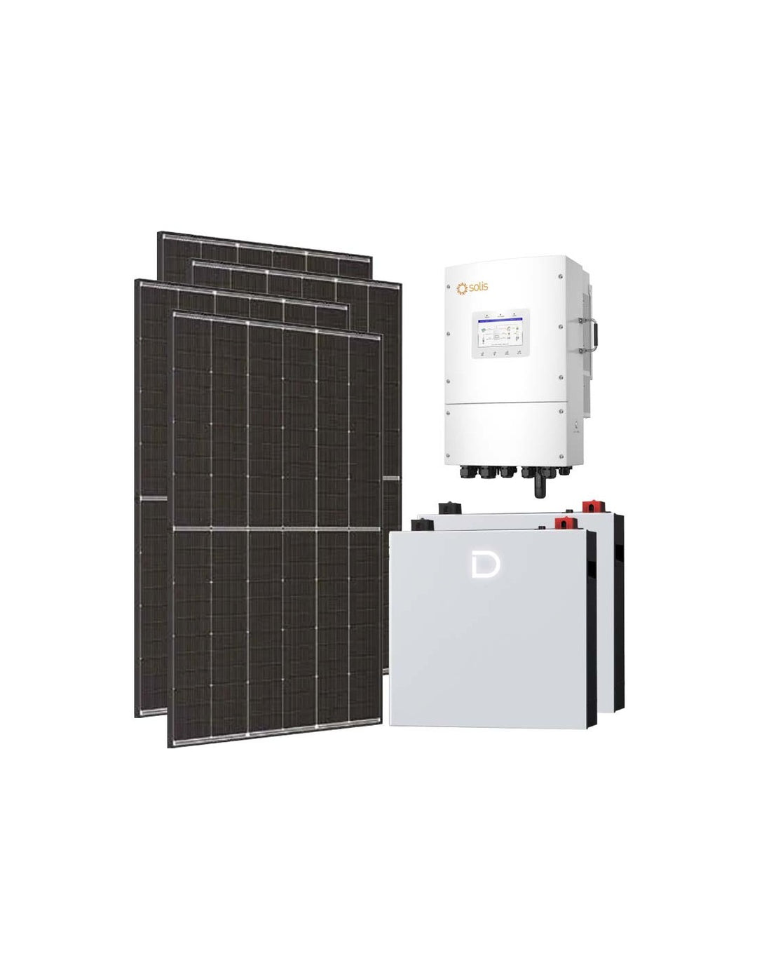 Dreiphasen Photovoltaik-Kit 12740W Wechselrichter Solis LV 12kW lithium 10.24kWh Dyness...