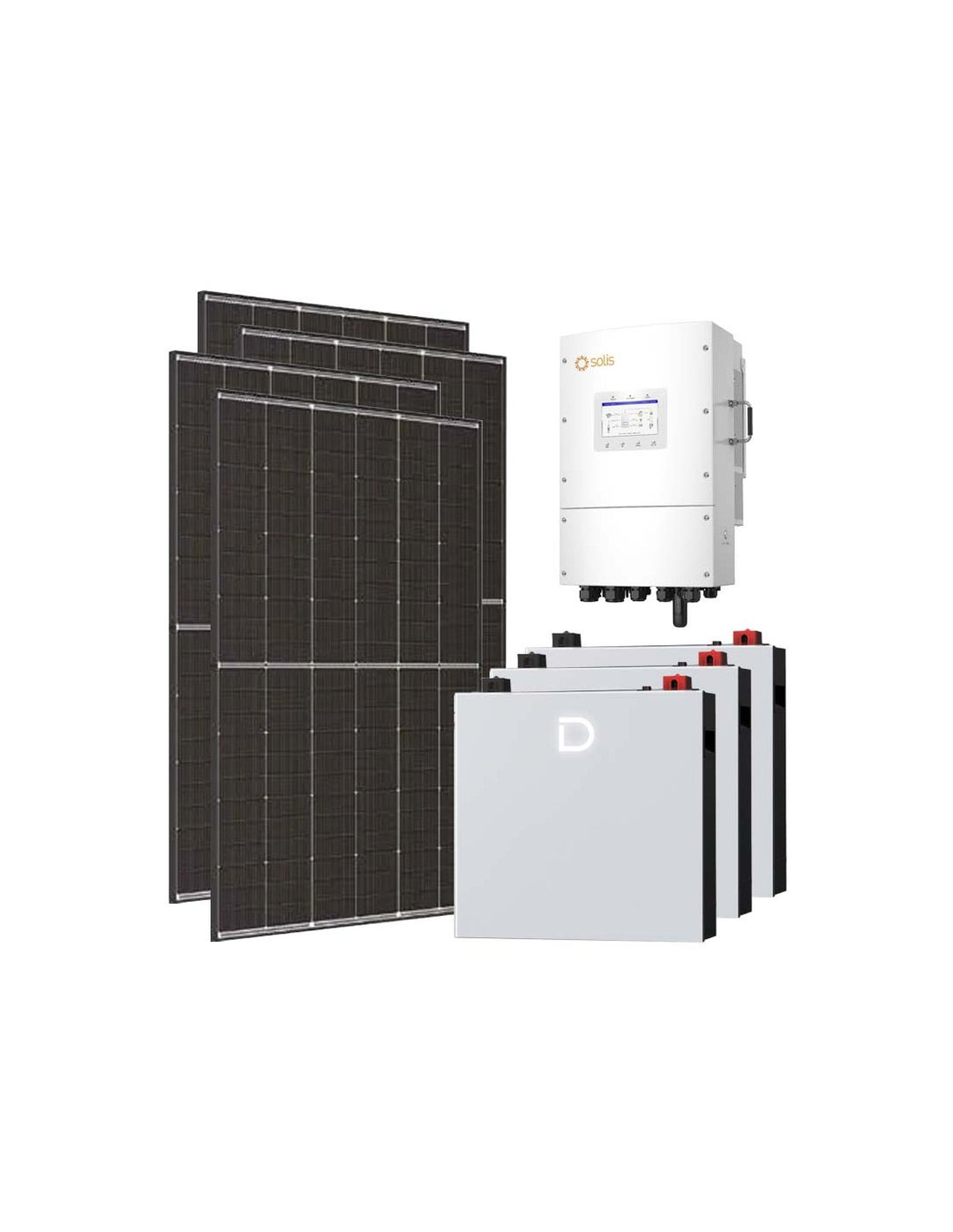 Dreiphasen Photovoltaik-Kit 12740W Wechselrichter Solis LV 12kW lithium 15.36kWh Dyness...