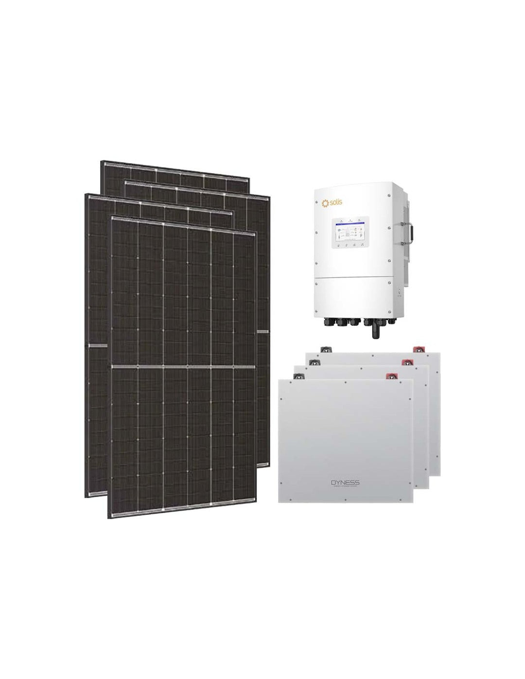 Dreiphasen Photovoltaik-Kit 8190W Wechselrichter Solis LV 8kW lithium 15.36kWh Dyness...
