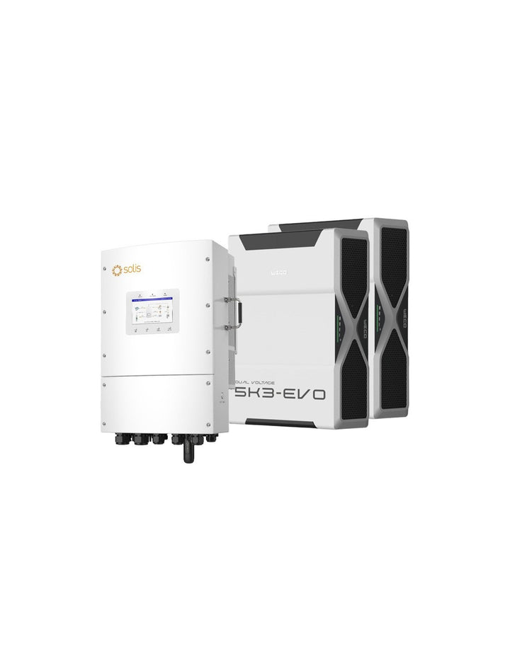 Dreiphasige Speichersystem Wechselrichter LV Solis 15kW Lithium 10.44kWh Weco 5k3 EVO