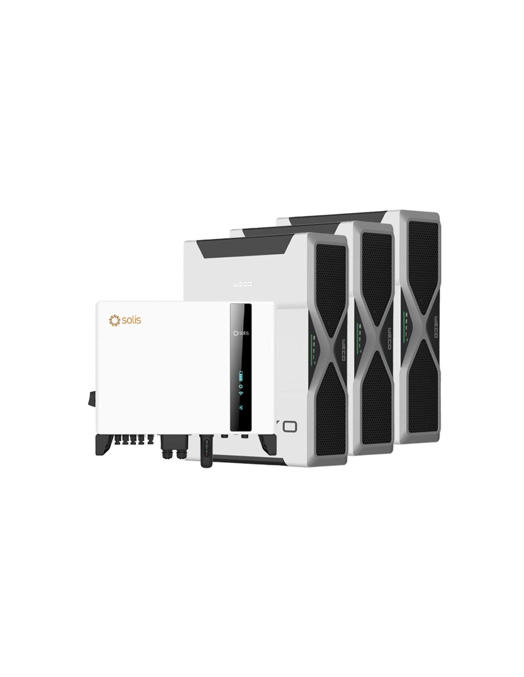 Dreiphasige Speichersystem Wechselrichter Solis 10kW Lithium 15.66kWh Weco 5k3 EVO