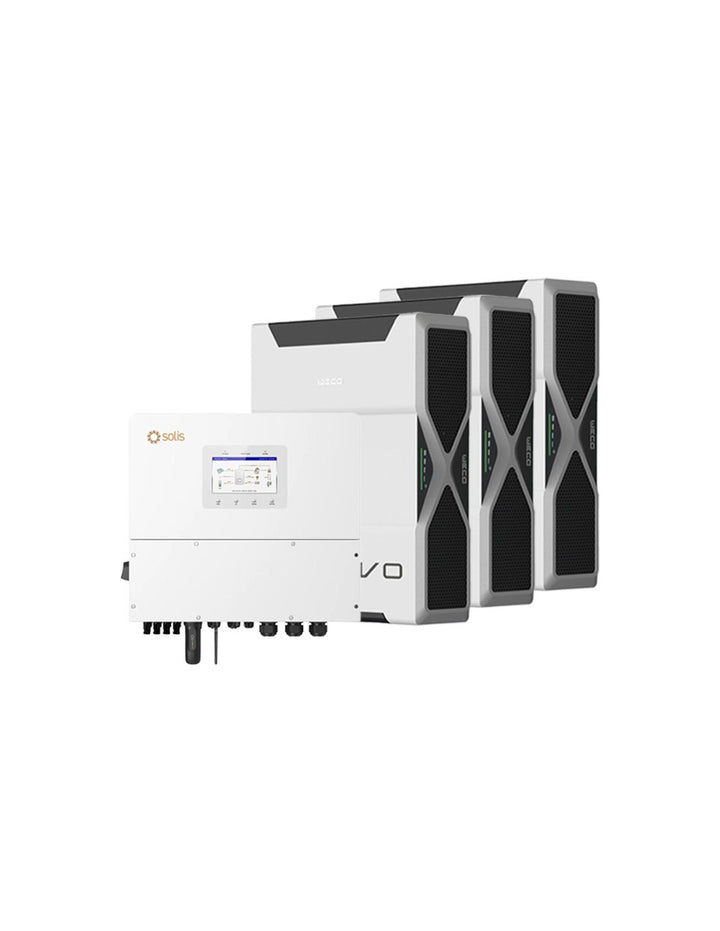 Dreiphasige Speichersystem Wechselrichter Solis 12kW Lithium 15.66kWh Weco 5k3 EVO