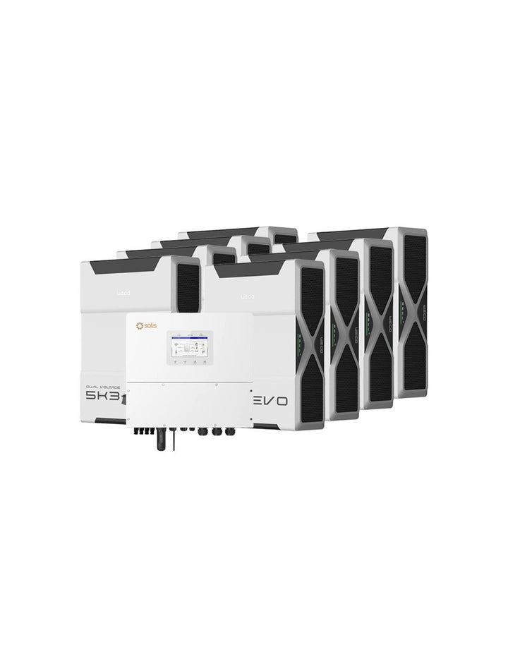 Dreiphasige Speichersystem Wechselrichter Solis 12kW Lithium 36.54kWh Weco 5k3 EVO