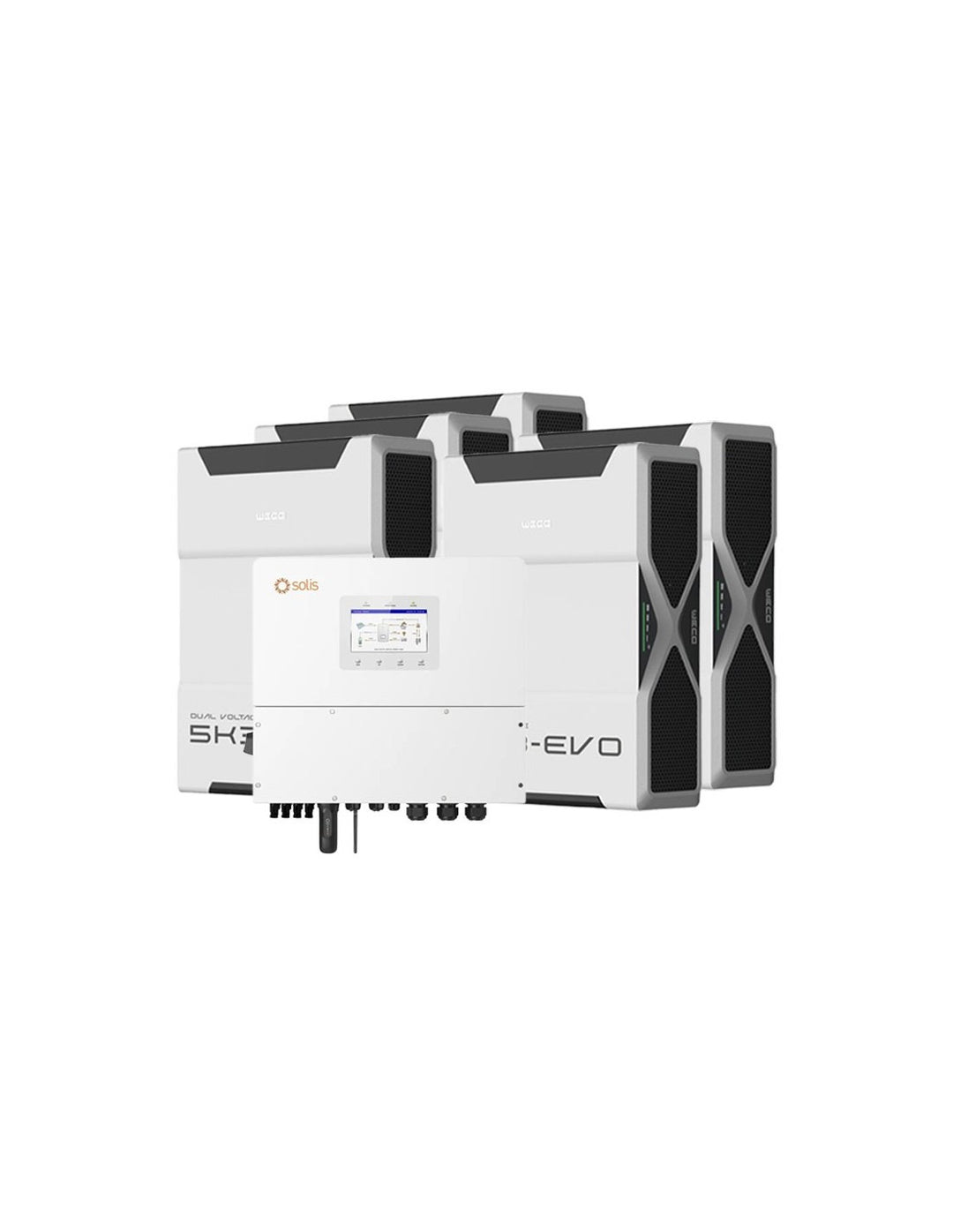 Dreiphasige Speichersystem Wechselrichter Solis 20kW Lithium 26.1kWh Weco 5k3 EVO