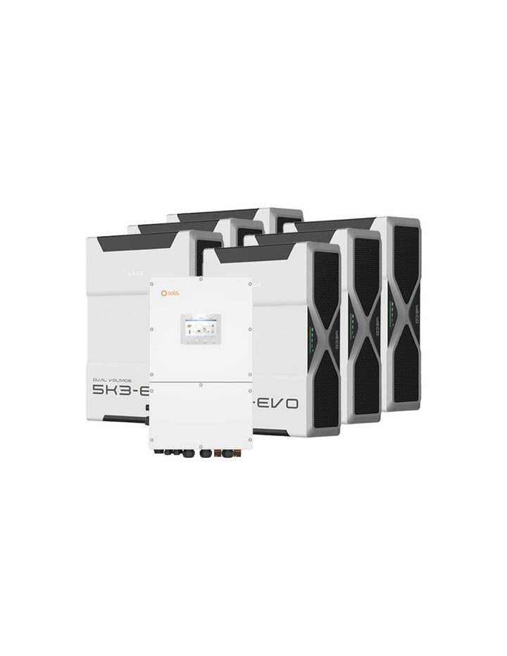 Dreiphasige Speichersystem Wechselrichter Solis 50kW Lithium 31.32kWh Weco 5k3 EVO
