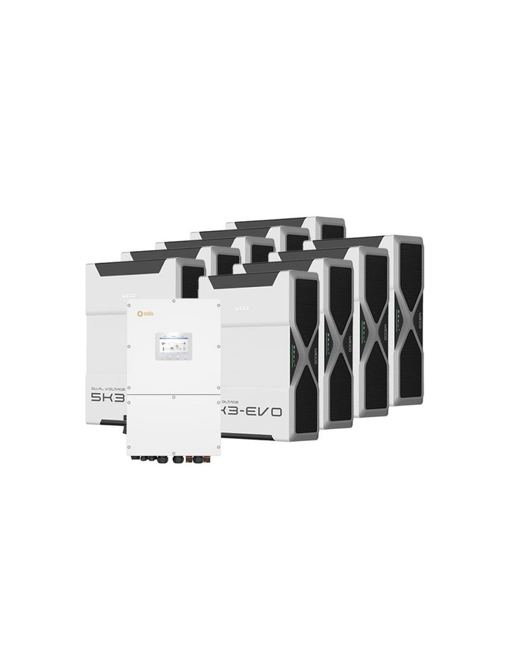 Dreiphasige Speichersystem Wechselrichter Solis 50kW Lithium 46.98kWh Weco 5k3 EVO
