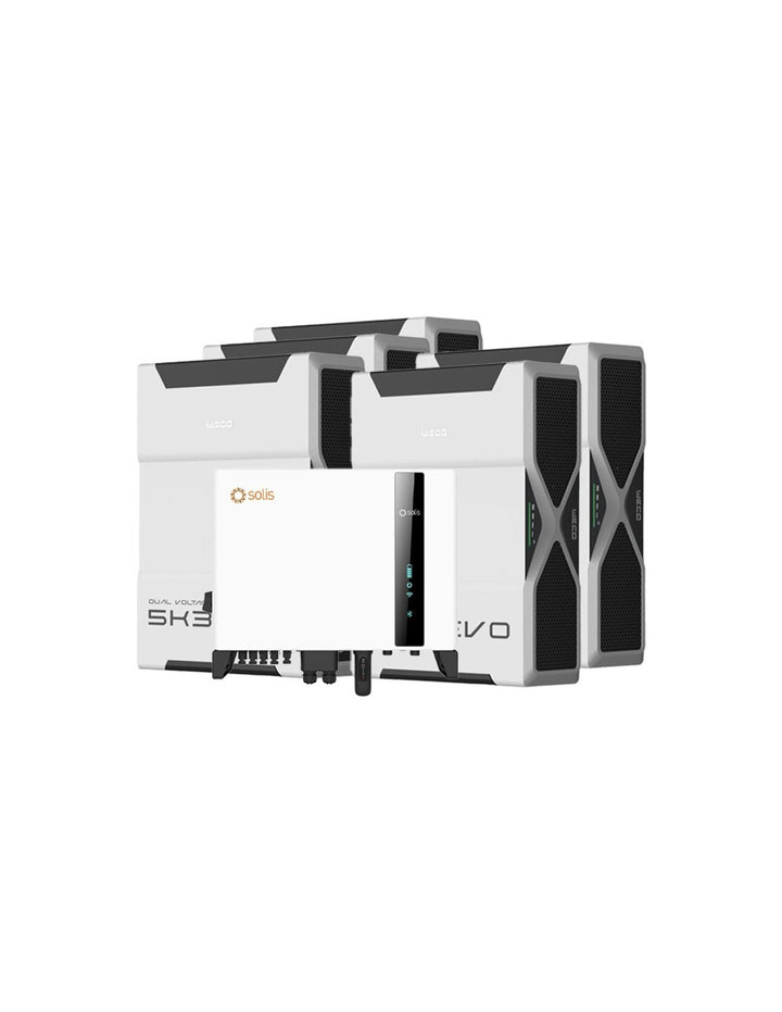 Dreiphasige Speichersystem Wechselrichter Solis 5kW Lithium 26.1kWh Weco 5k3 EVO