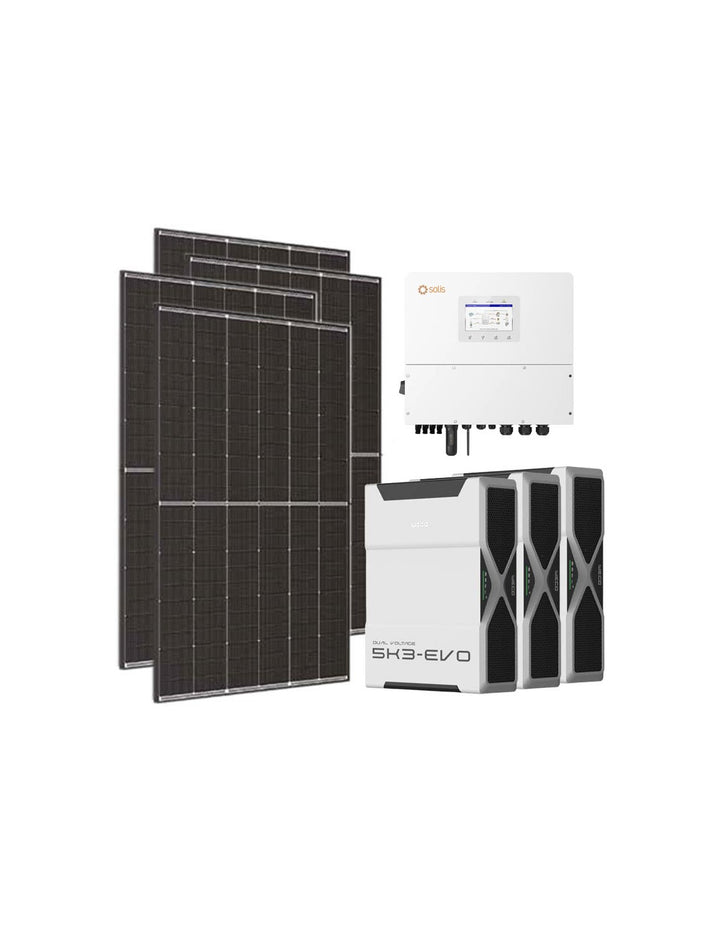 Dreiphasiges Photovoltaik-Kit 12600W Wechselrichter Solis 12kW Lithium 15.6kWh Weco EVO...