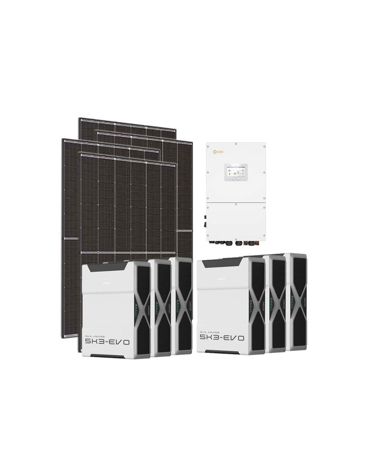 Dreiphasiges Photovoltaik-Kit 30600W Wechselrichter Solis 30kW Lithium 31.3kWh Weco EVO...