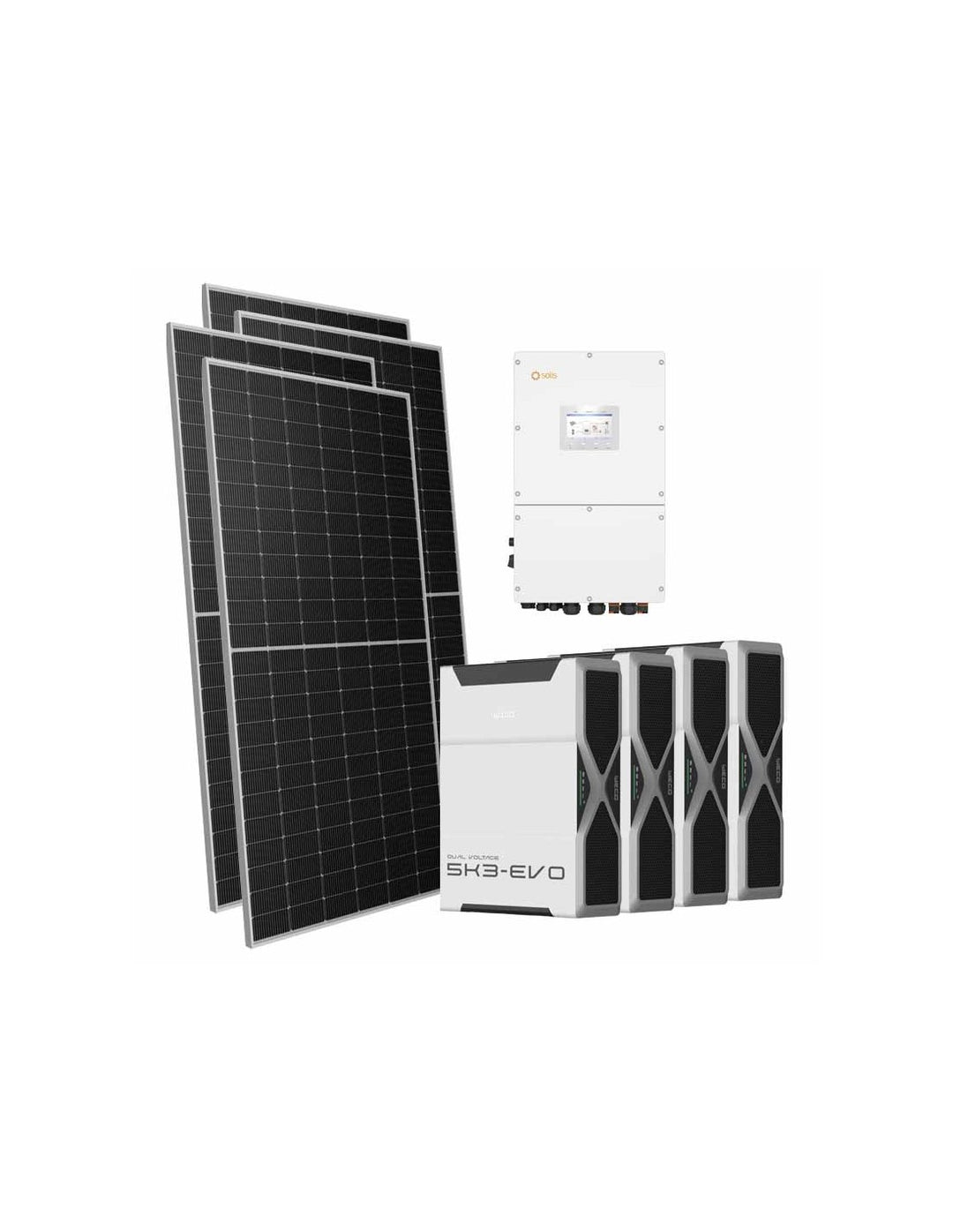 Dreiphasiges Photovoltaik-Kit 30940W Wechselrichter Solis 30kW Lithium 20.88kWh Weco...
