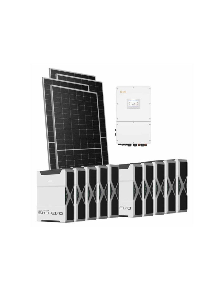 Dreiphasiges Photovoltaik-Kit 49980W Wechselrichter Solis 50kW Lithium 52.2kWh Weco EVO...