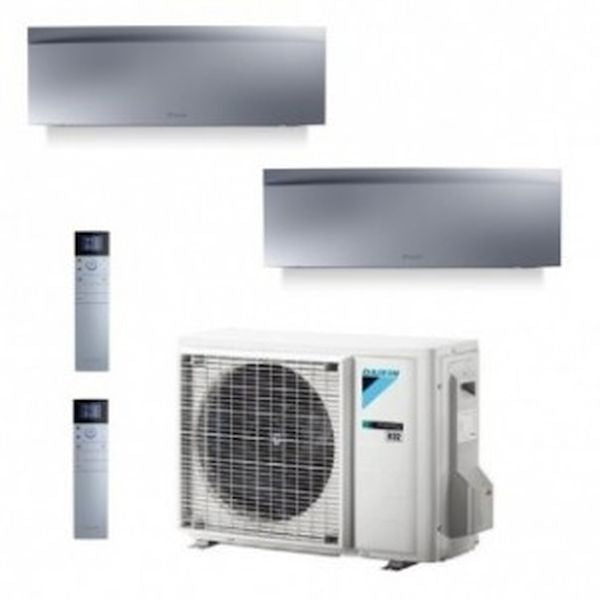Daikin Klimagerät Emura III Silver Dualsplit 12000+12000+2MXM50N Inverter R-32 WLAN 12+12SILVER