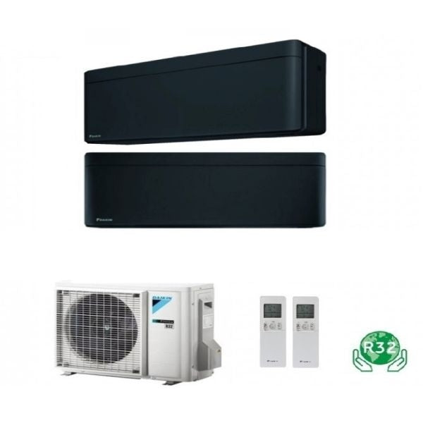 Daikin Klimaanlage Stylish Total Black Dualsplit 9000+18000+2MXM50 R-32 2MXM50M9/N
