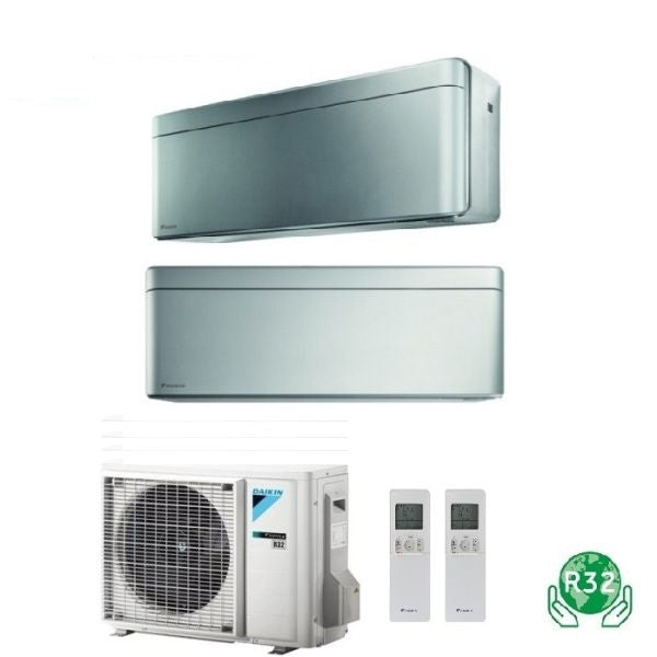 Daikin Klimaanlage Stylish Total Silver Dualsplit 7000+12000+2MXM40 R32 2MXM40M/N