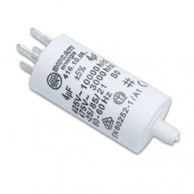 Ducati 416100664.CU Kondensator 4 µF 450 V mit doppeltem Faston-Zapfen