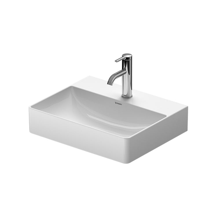 Duravit Konsolenwaschbecken Compact 50 cm, ohne Überlauf, Weiß DURASQUARE 2356500079