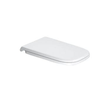 Duravit Sitz mit Deckel für Vital-WC, verlängerte Version mit Edelstahlscharniere, abnehmbar, mit Soft-Close-Funktion, Weiß D-CODE 0060390000