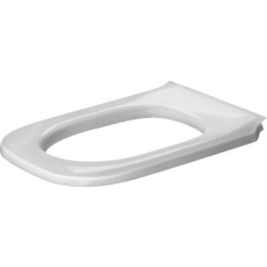 Duravit Sitz ohne Deckel für Vital-WC, verlängerte Version, ohne Soft-Close, mit Edelstahlscharnieren, Weiß D-CODE 0060710000