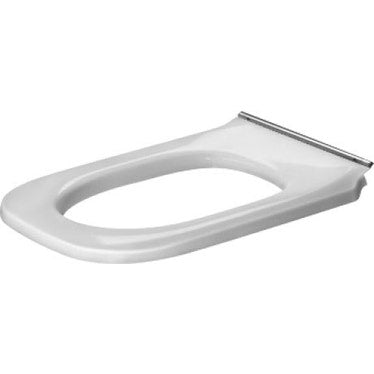 Duravit Sitz ohne Deckel für Vital-WC, verlängerte Version mit Eckgummis, ohne Soft-Close, mit durchgehenden Edelstahl-Scharniere, Weiß D-CODE 0060910000