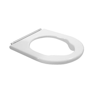 Duravit Sitz ohne Deckel für Vital WC, mit Eckgummis und durchgehenden Scharnieren, Scharniere aus Edelstahl, ohne Soft-Close-Funktion, Weiß STARCK 0062610000