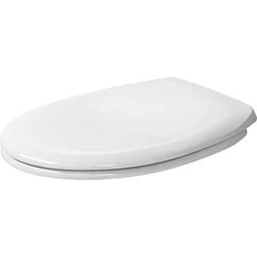Duravit Sitz mit Deckel, ohne Soft-Close-Funktion, Scharniere aus Edelstahl, Weiß DURAPLUS 0064200000
