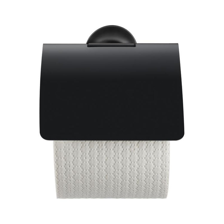 Duravit Toilettenpapierhalter mit Deckel, schwarz, matte Oberfläche STARCK T 0099404600