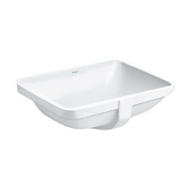 Duravit Einbauwaschbecken 49 cm ohne Hahnloch, zum Unterbau, mit Überlauf, ohne Rand für Armaturen, Weiß STARCK 0305490000